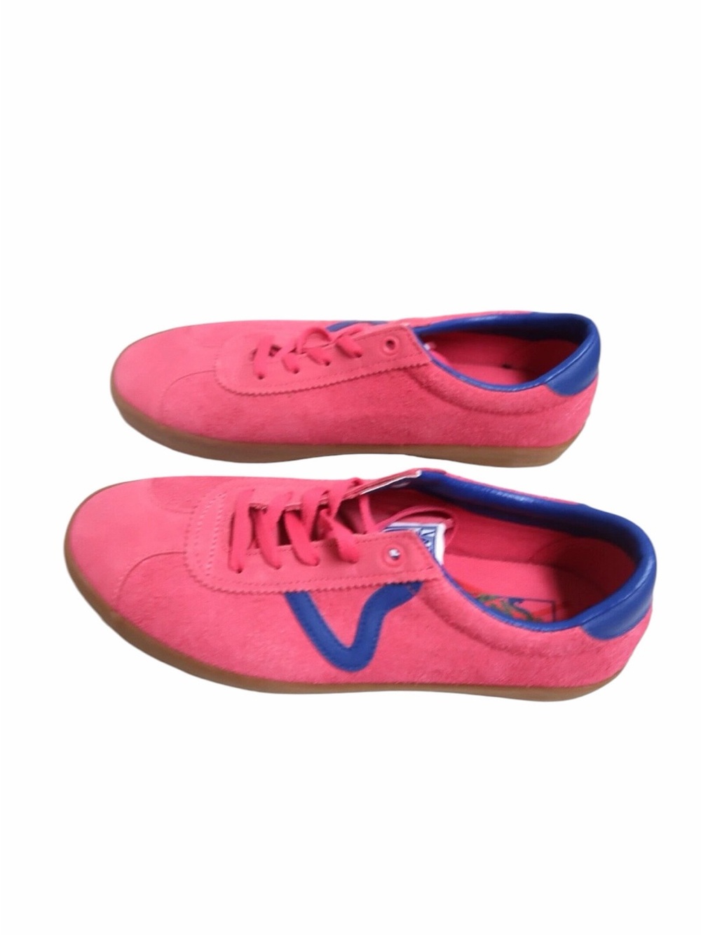 Vans Sport Low Suede PopCush Shoe Bambino Honeysuckle/Blue Women’s Size 10.5 - Picture 2 of 6